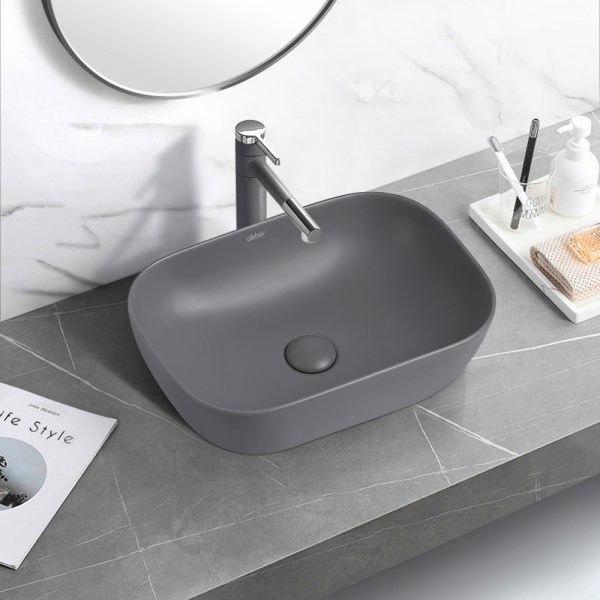 Фото раковина накладная abber rechteck 46 см ac2200mg