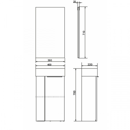 Фото зеркало comforty асти 40 см 00-00001222
