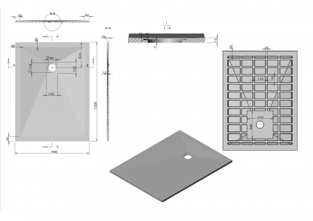 Фото поддон vincea 120x90 см vst-4sr9012g
