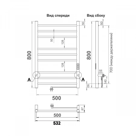 Фото электрический полотенцесушитель indigo line trinity 80/50 lсlte80-50gnsrt