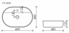 Фото раковина накладная ceramicanova element 60 см, цвет: белый cn6035