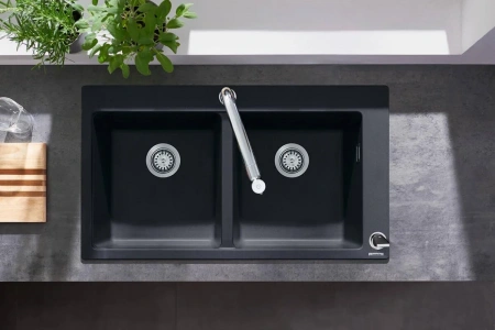Фото смеситель для кухонной мойки hansgrohe metris select 73804000_vstvo