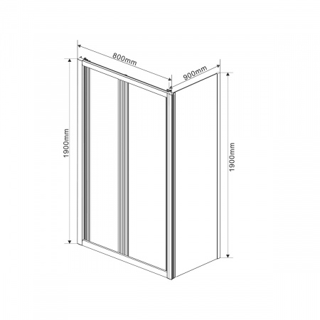 Фото душевой уголок vincea garda 90x80 см vsr-1g8090cl