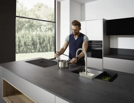 Фото смеситель для кухонной мойки hansgrohe aquno select 73831800
