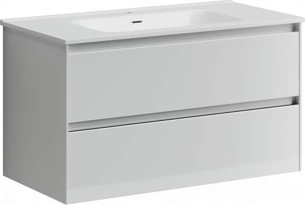 Фото тумба под раковину sancos cento 90 см, цвет: белый глянец cn90w