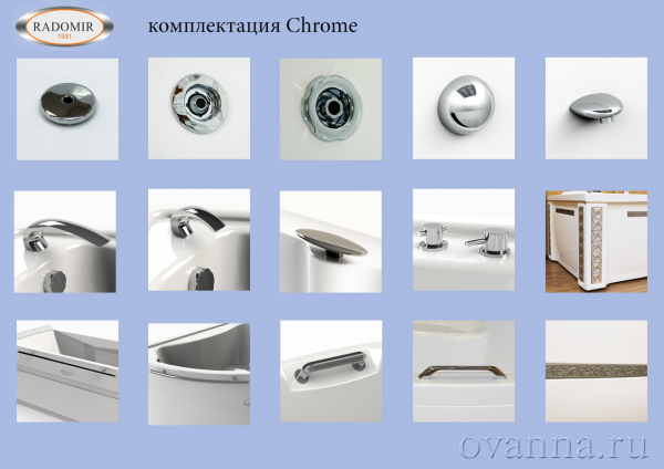 Фото акриловая ванна radomir (радомир) орсини 160x90 см r 1-01-0-2-1-032