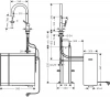 Фото смеситель для кухонной мойки hansgrohe aqittura sodasystem 76806670
