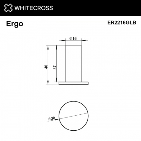 Фото крючок whitecross ergo er2216glb, цвет: золото брашированное
