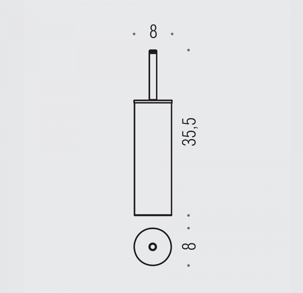 Фото ершик туалетный напольный colombo design basic b2706