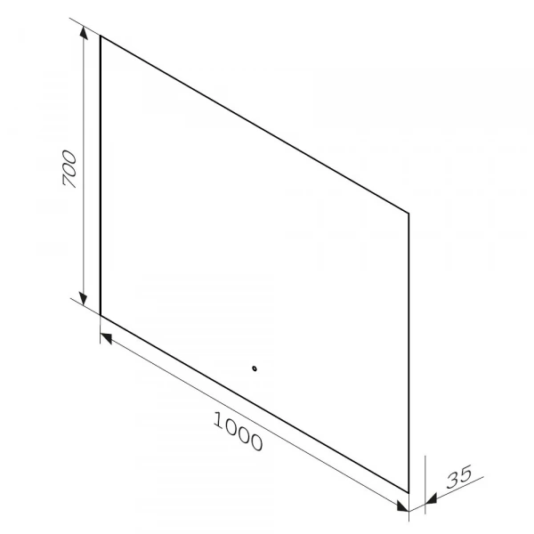 Фото зеркало с led подсветкой am.pm x-joy  100 см m85mox11001s