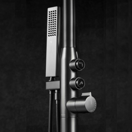 Фото напольный смеситель для ванны black&white u7752gm