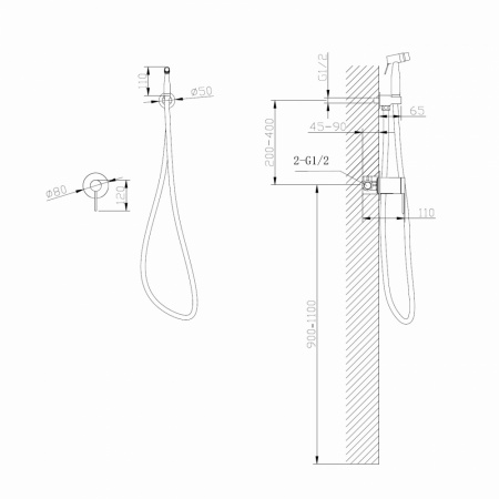 Фото смеситель  с гигиеническим душем abber emotion af8825sp