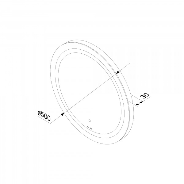Фото зеркало с подсветкой am.pm x-joy 50 см m85amox0501wg
