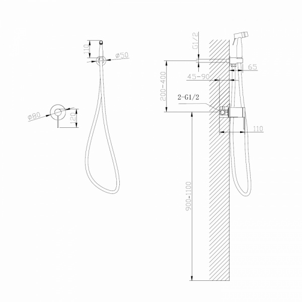 Фото смеситель  с гигиеническим душем abber emotion af8825sp