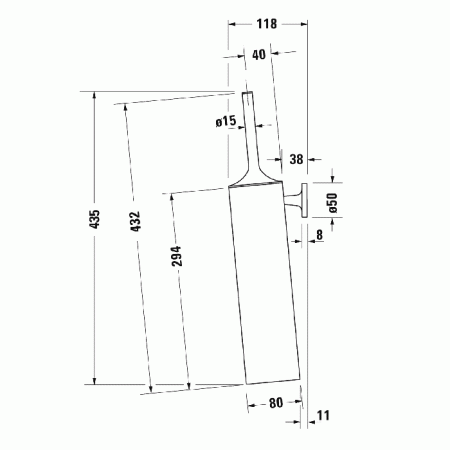 Фото ершик подвесной duravit starck t 99464600 цвет: черный