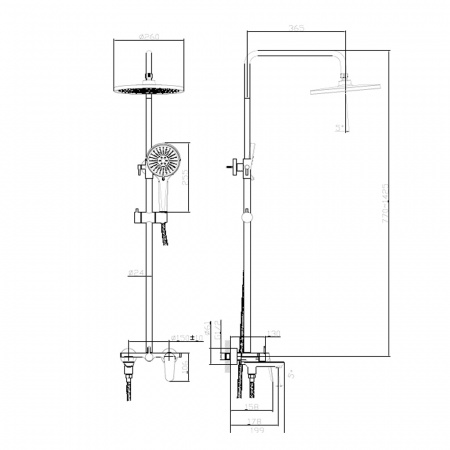 Фото душевая стойка raglo r31.24