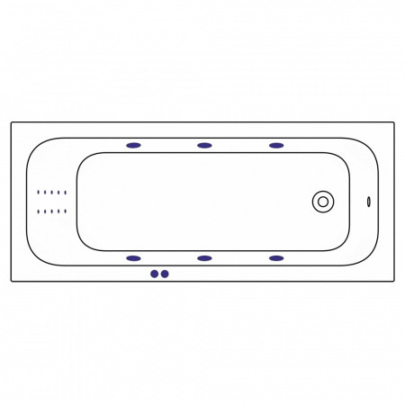 Фото акриловая ванна whitecross vibe 180x75 см line nano 0105.180075.100.linenano.gl