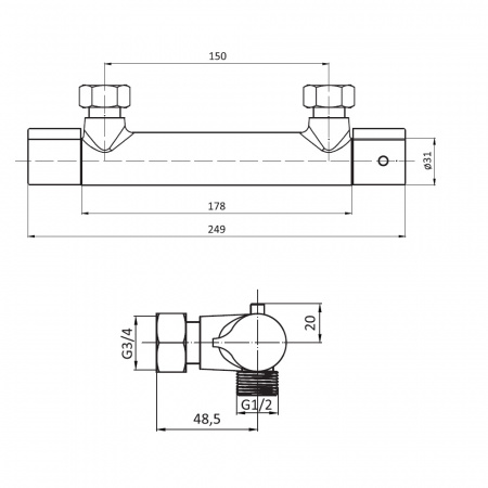 Фото смеситель для душа damixa jupiter 776000000