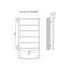 Фото водяной полотенцесушитель azario verona 50x80 см цвет: хром az04158