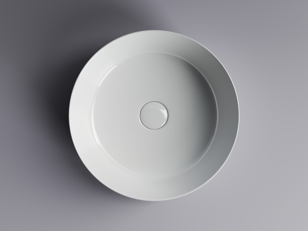 Фото раковина накладная ceramicanova element 39 см, цвет: белый cn6022