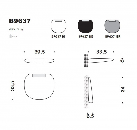 Фото сиденье подвесное colombo design complementi b9637