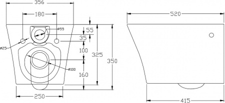 Фото унитаз подвесной belbagno flay-r 52 см bb506ch