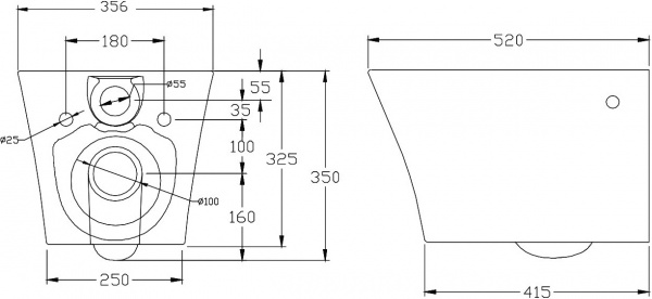 Фото унитаз подвесной belbagno flay-r 52 см bb506ch