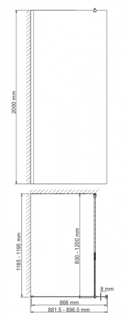 Фото душевая стенка wasserkraft rossel 90 см 28w39