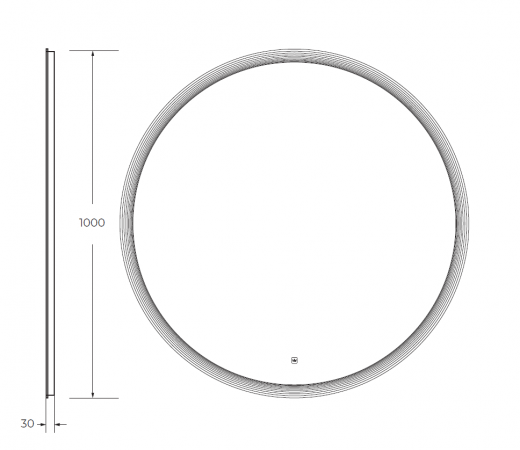 Фото зеркало cezares eco 100 см czr-spc-eco-1000-led-tch