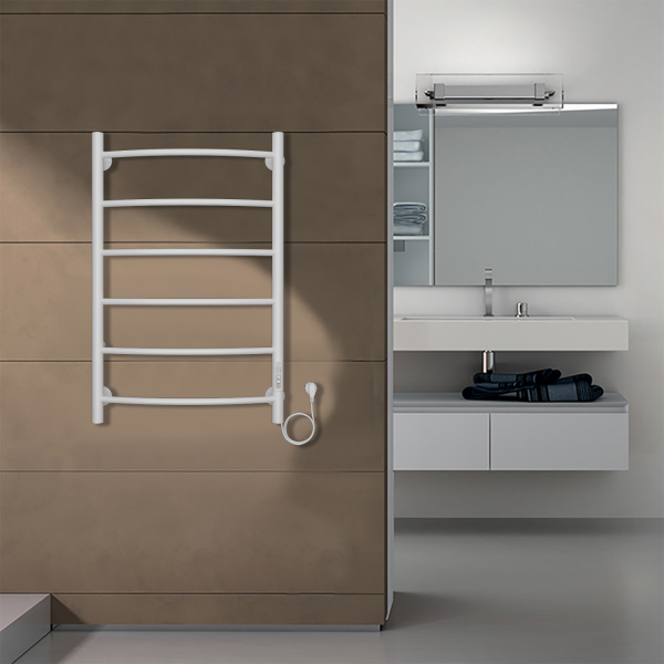 Фото электрический полотенцесушитель azario verona 50x80 см цвет: белый az04858w