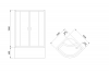 Фото душевое ограждение royal bath bk rb100bk-c-bl 100x100 см