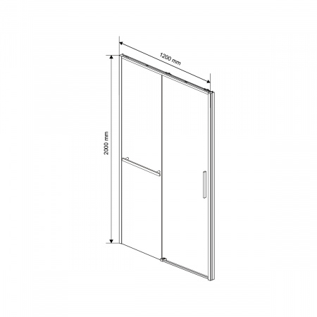Фото душевая дверь vincea slim soft 120 см vds-1ss120cl