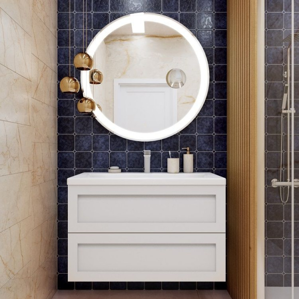 Фото тумба под раковину art&max platino 90 см am-platino-900-2c-so-bl-cer