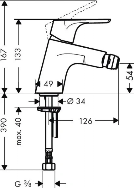 Фото смеситель для биде hansgrohe focus 31922000