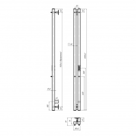 Фото электрический полотенцесушитель indigo style 2 pro 150/8 lspre150-8rt