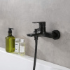 Фото смеситель для ванны акватек альфа aq1940mb,цвет: черный