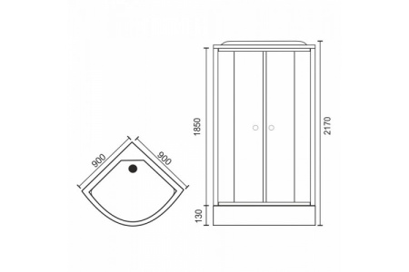 Фото душевая кабина royal bath нк rb90hk6-bt 90x90 см