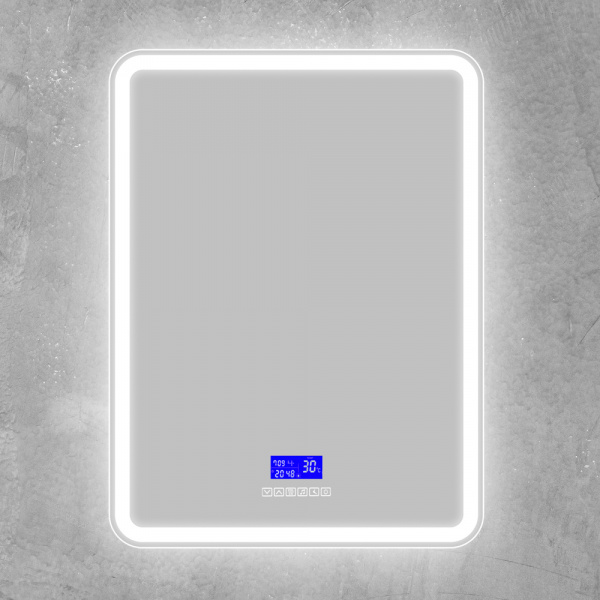 Фото зеркало с подсветкой belbagno marino 60 см spc-mar-600-800-led-tch-rad