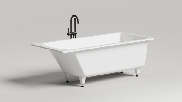 Фото ванна из искусственного камня salini cascata kit 170x75 см 104323m матовая