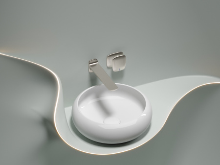 Фото раковина накладная ceramicanova element 36 см, цвет: белый cn6050
