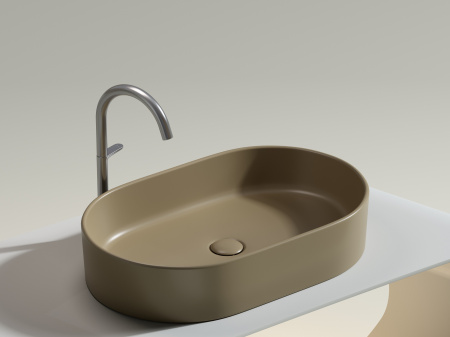 Фото раковина накладная ceramicanova element 60.8 см, цвет: капучино cn6048mc