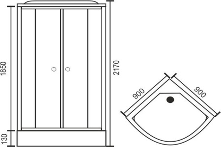 Фото душевая кабина royal bath нк rb90hk2-m 90x90 см
