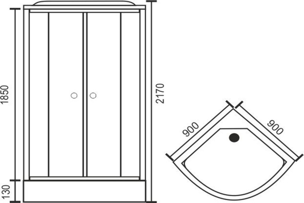 Фото душевая кабина royal bath нк rb90hk2-m 90x90 см