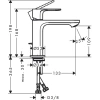 Фото смеситель для раковины hansgrohe rebris e 72559000