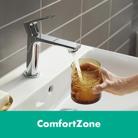 Фото смеситель для раковины hansgrohe rebris e 72557000