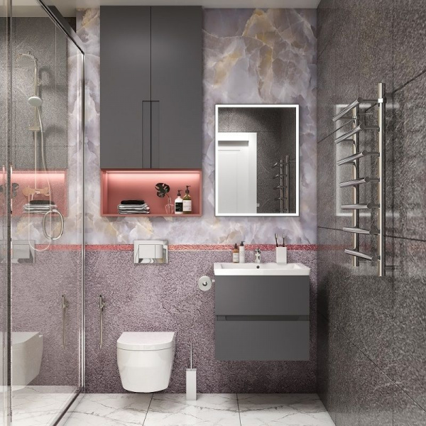 Фото тумба под раковину art&max techno 67 см am-techno-700-2c-so-zb815