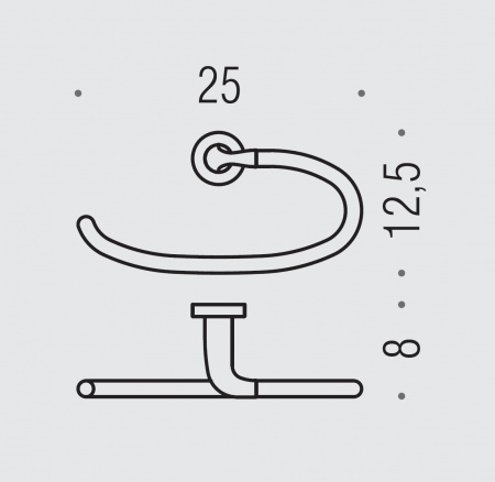 Фото полотенцедержатель colombo design basic 25 см b2731