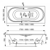 Фото акриловая ванна vagnerplast briana 185x90 см