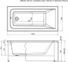 Фото акриловая ванна aquanet bright 145x70 см 00239593 + 00196049