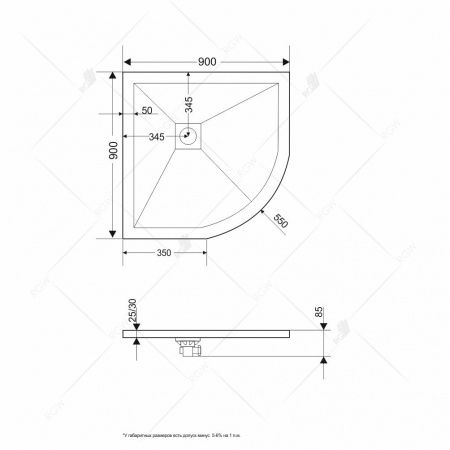 Фото поддон rgw st/r-0099w 90x90 см 16153099-01